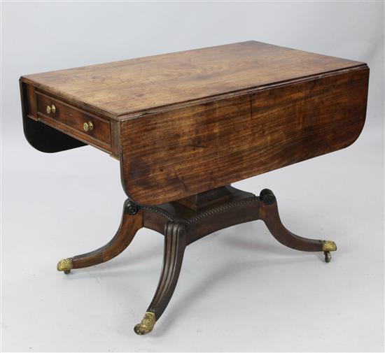Regency mahogany drop flap breakfast table(-)